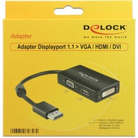 0.16m DisplayPort/VGA+HDMI+DVI 0,16 m VGA (D-Sub)+ HDMI + DVI Nero, Adattatore 0.16m DisplayPort/VGA+HDMI+DVI 0,16 m VGA (D-Sub)+ HDMI + DVI Nero, Adattatore