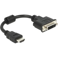 0.2m HDMI-DVI M/F 0,2 m HDMI tipo A (Standard) DVI-D Nero, Adattatore