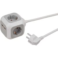 1150100 prolunghe e multiple 1,4 m 4 presa(e) AC Interno Grigio, Bianco, Ciabatta