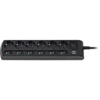 1153110116 prolunghe e multiple 2 m 6 presa(e) AC Interno Nero, Ciabatta