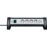 1156250534 prolunghe e multiple 1,8 m 4 presa(e) AC Nero, Bianco, Ciabatta