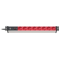 1390007118 prolunghe e multiple 2 m 8 presa(e) AC Interno Nero, Rosso, Ciabatta