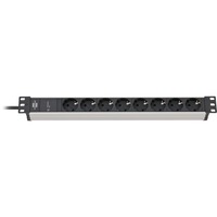 1390007308 prolunghe e multiple 2 m 8 presa(e) AC Interno Nero, Argento, Ciabatta