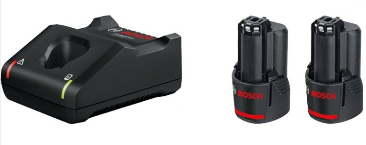 2 Batterie Gba 12v 2,0 Ah + Caricabatterie Gal 12v-40 Bosch - 1600a019r8