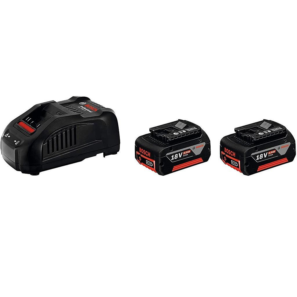 2 Batterie Gba 18v 5.0ah + Caricabatteria Gal 1880 Cv - Bosch - 1600a00b8j 2 Batterie Gba 18v 5.0ah + Caricabatteria Gal 1880 Cv - Bosch - 1600a00b8j