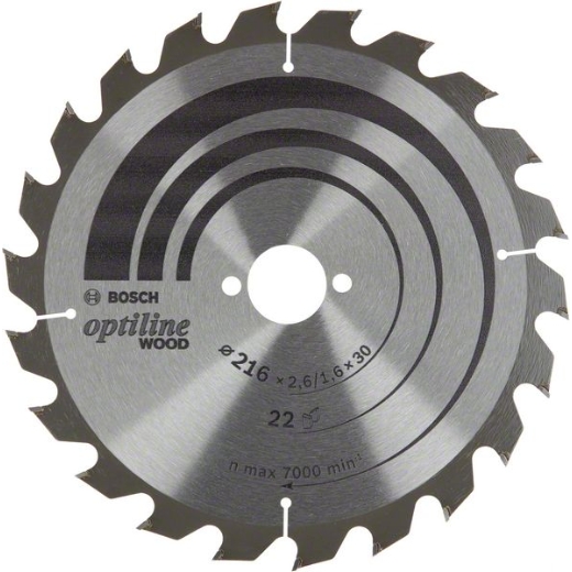 2608838410 - Optiline Wood 216 X 30 X 2,6/1,6 X 22t - Bosch 2608838410 - Optiline Wood 216 X 30 X 2,6/1,6 X 22t - Bosch