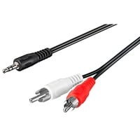 50018 cavo audio 1,5 m 3.5mm 2 x RCA Nero