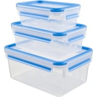 508566 recipiente per cibo Rettangolare Set Trasparente 3 pz, Casella