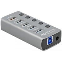 63262 hub di interfaccia USB 3.2 Gen 1 (3.1 Gen 1) Type-B 5000 Mbit/s Grigio, Hub USB 63262 hub di interfaccia USB 3.2 Gen 1 (3.1 Gen 1) Type-B 5000 Mbit/s Grigio, Hub USB