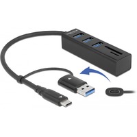 63859 hub di interfaccia USB 3.2 Gen 1 (3.1 Gen 1) Type-A + Type-C 5000 Mbit/s, Hub USB