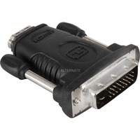 68482 adattatore per inversione del genere dei cavi HDMI 19pin F DVI-D 24+1pin M Nero