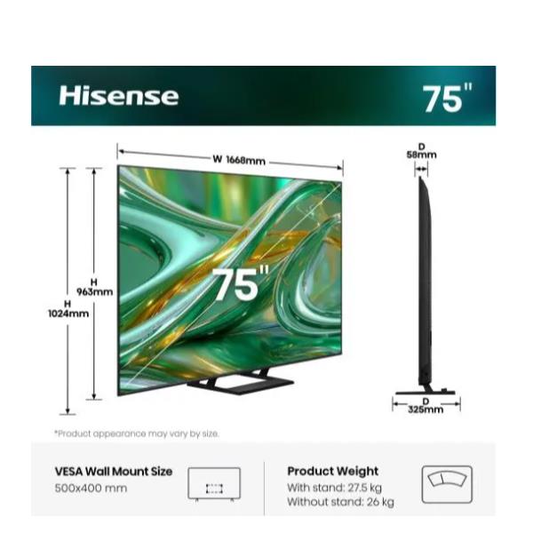 75 e89s mini led 4k uhd vidaa 144hz