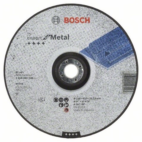 Accessories 2608600228 Disco Di Sgrossatura Con Centro Depresso 230 Mm 1 Pz. Acciaio - Bosch Accessories 2608600228 Disco Di Sgrossatura Con Centro Depresso 230 Mm 1 Pz. Acciaio - Bosch