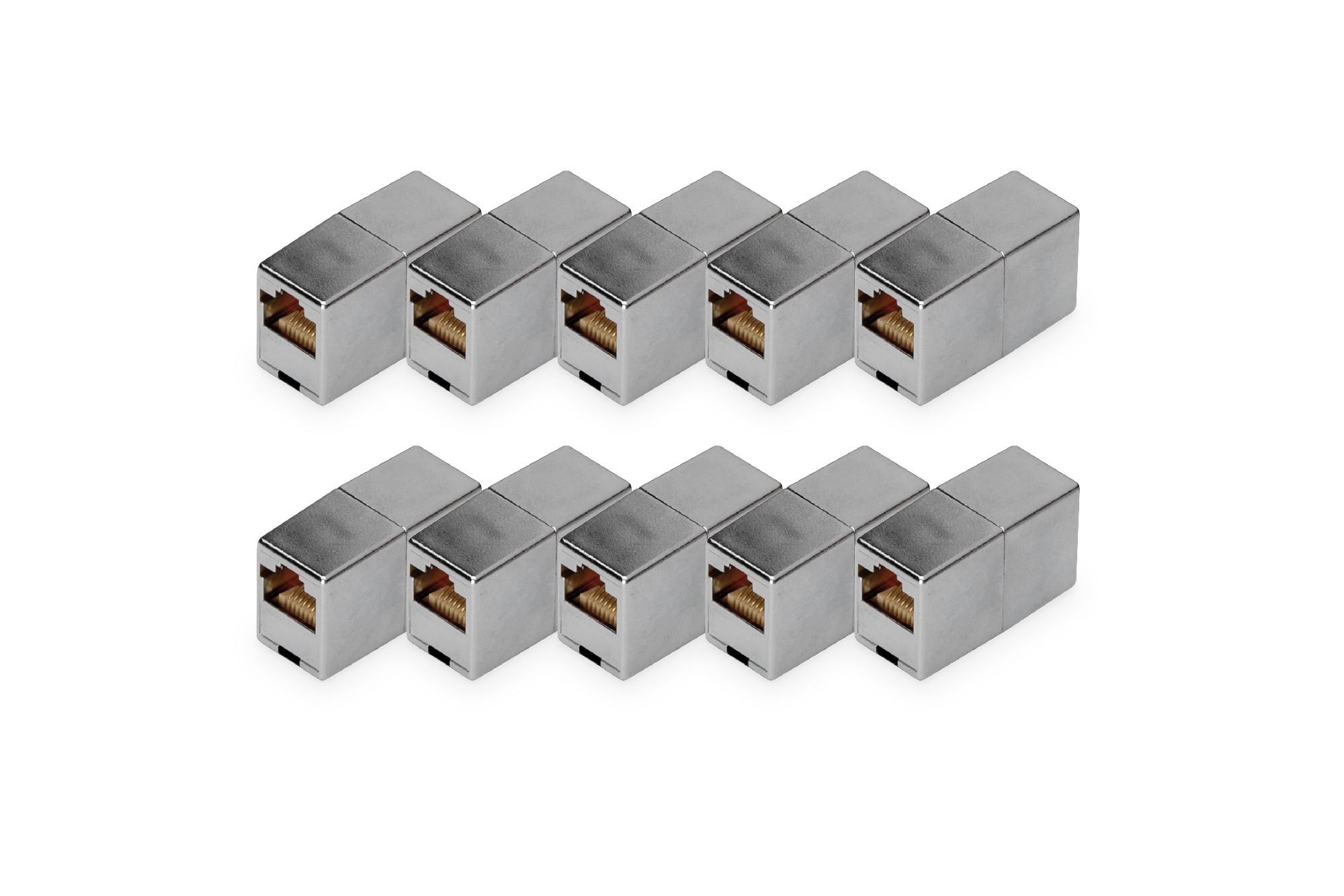 Accoppiamento Modulare Rj45 Cat 5E Classe D - 10 Pezzi Accoppiamento Modulare Rj45 Cat 5E Classe D - 10 Pezzi