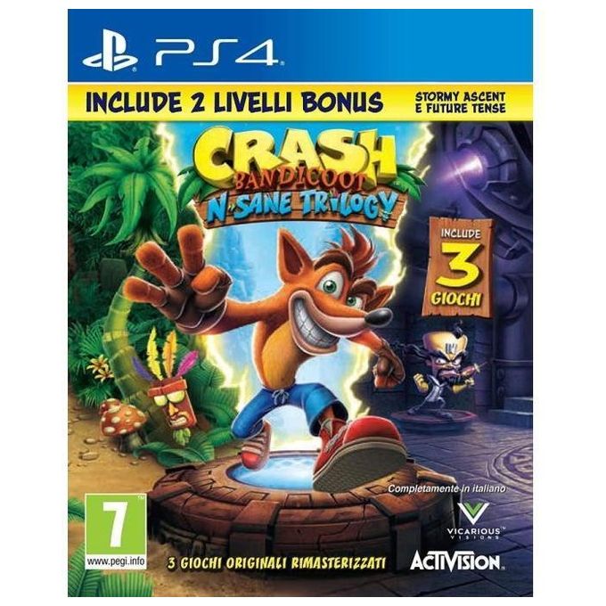 Activision 88222IT Crash Bandicoot N.Sane Trilogy 2 Livelli Bonus Videogioco PS4 PlayStation 4 Piattaforma PEGI 7 Activision 88222IT Crash Bandicoot N.Sane Trilogy 2 Livelli Bonus Videogioco PS4 PlayStation 4 Piattaforma PEGI 7