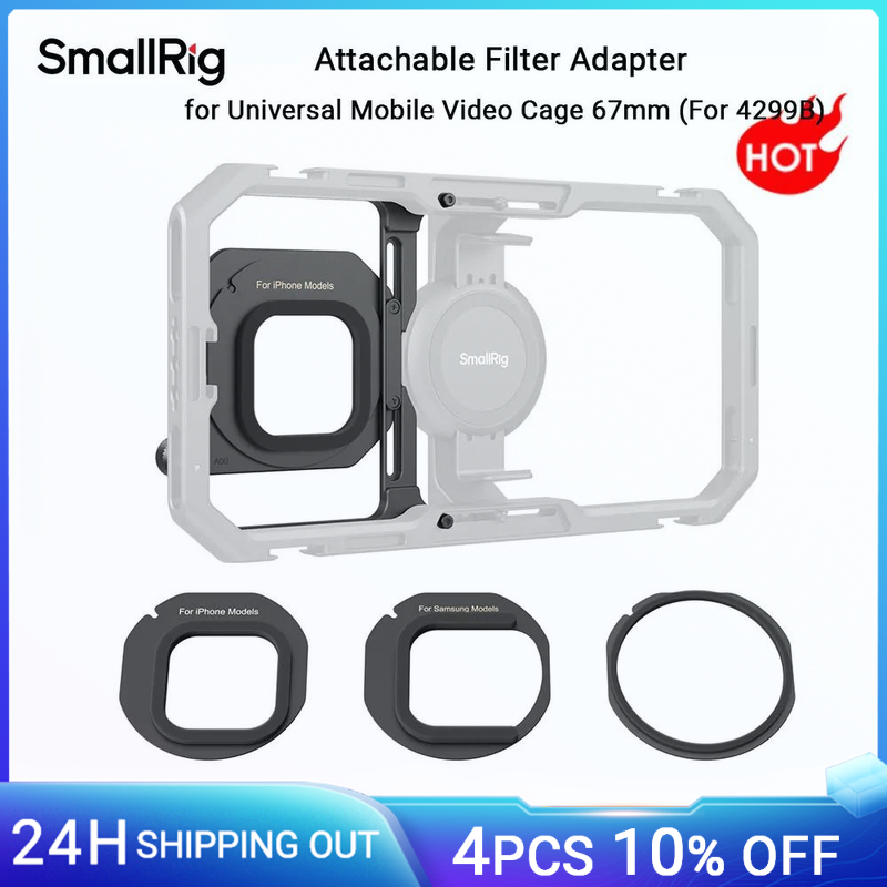 Adattatore anello filtro magnetico SmallRig 67mm per gabbia video mobile universale 4299B per serie di filtri magnetici per telefono SMALLRIG 67mm