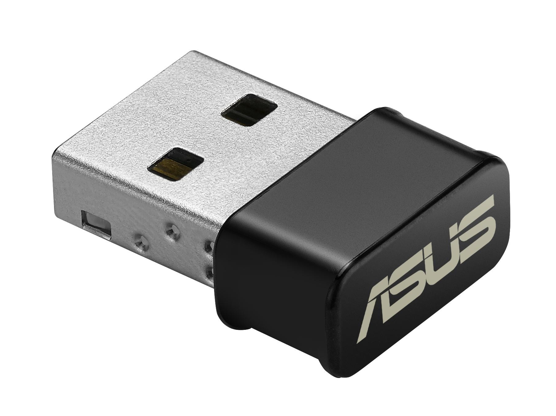 Adattatore ASUS USB-AC53 NANO, Velocità di trasferimento 1167 Mbit/s, Sistema operativo compatibile con Windows 7/8/8.1/10 e Mac OS X 10.7–10.12, Dispositivi compatibili PC/notebook USB-A 2.0