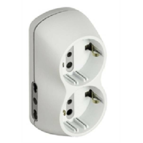 Adattatore B4 2 Prese Bipasso E 2 Tedesche Colore Bianco S3614d - Bticino Adattatore B4 2 Prese Bipasso E 2 Tedesche Colore Bianco S3614d - Bticino