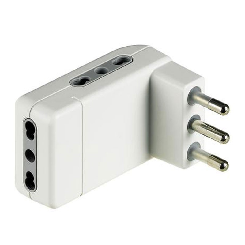 Adattatore Corner 3 Prese Bipasso Spina 16a Bianco Kit (bticino Cod. S3606de)