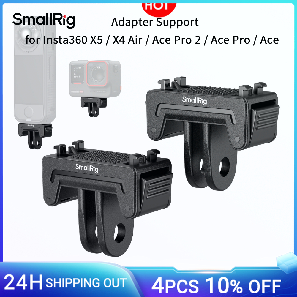 Adattatore di montaggio a sgancio rapido SmallRig per Insta360 X5 / X4 Air / Ace Pro 2 / Ace Pro / Ace con attacco a 2 punte per selfie stick