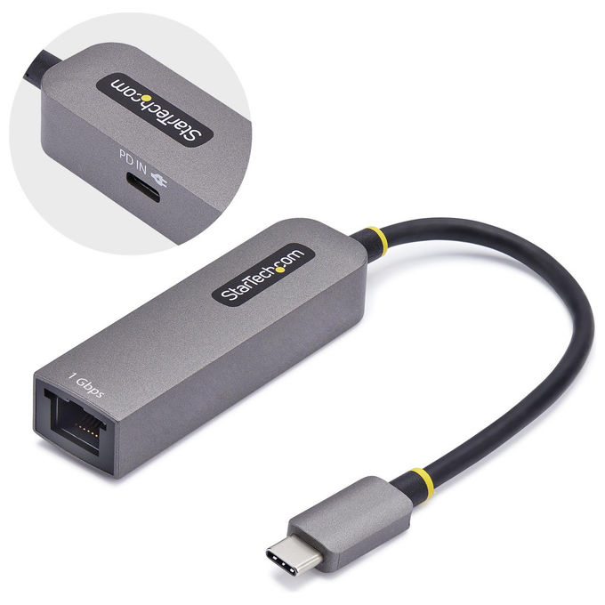 Adattatore di rete Gigabit (1000Base-TX) USB C Gray 1GPD3 USB C ETHERNET