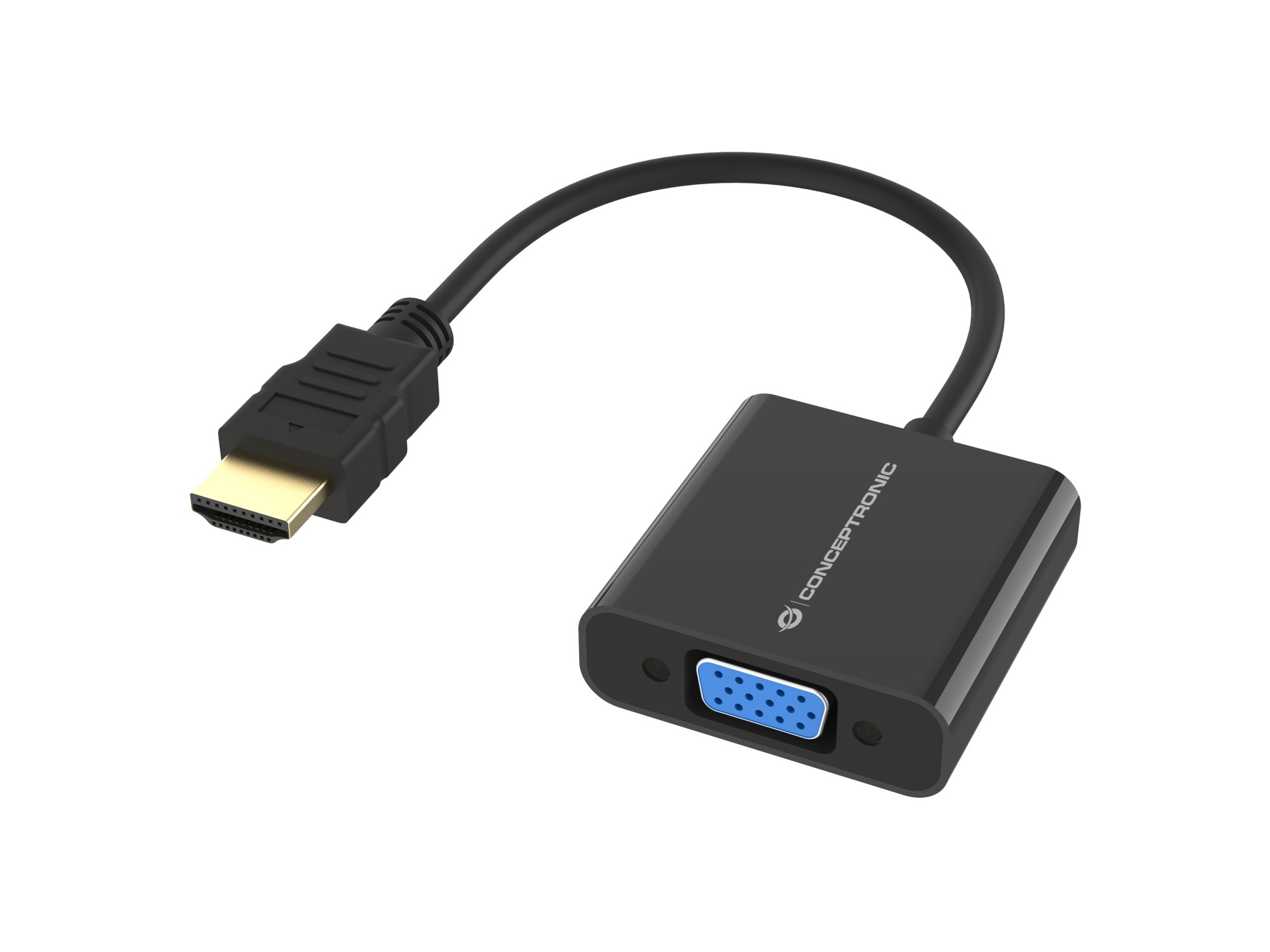 Adattatore Hdmi-Vga M/F Bk Con Cavo 025Mt