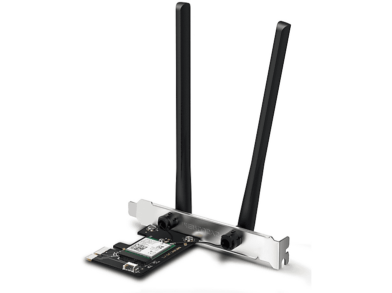 Adattatore MERCUSYS MA80XE adattatore WiFi 6 , Velocità di trasferimento 3000 Mbit/s, Sistema operativo compatibile con Windows 10 e 11 a 64 bit, Dispositivi compatibili PC desktop slot PCIe x1 libero
