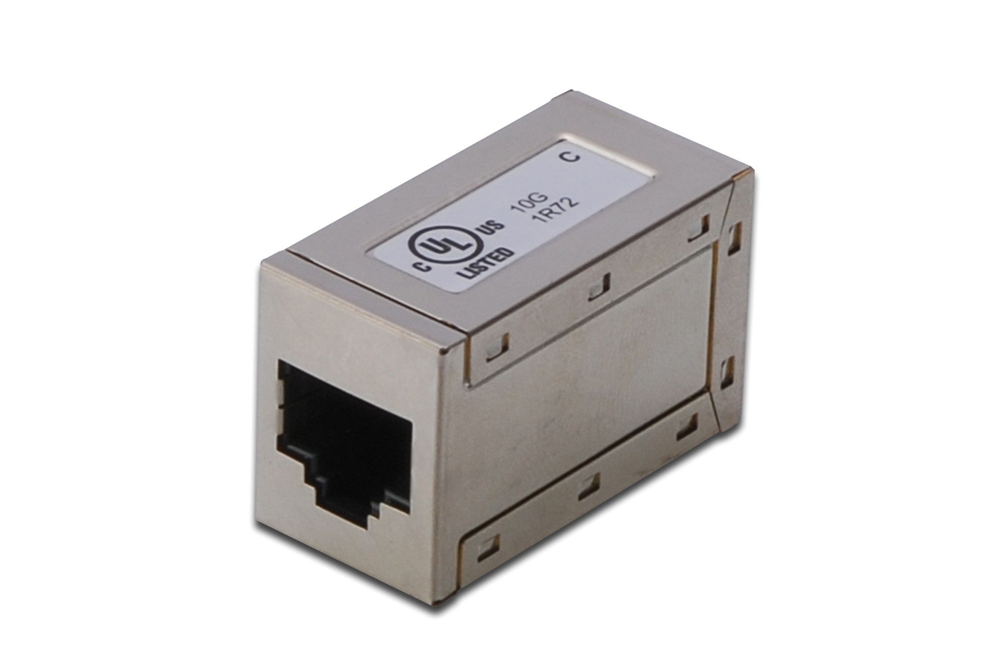 Adattatore Passante Con 2 Connettori Rj45 - 8P8C Schermato Femmina/Femmina Cat.6