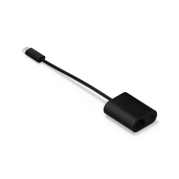 ADATTATORE SONOS MULTIPLO accessorio USB-C per casse Sonos Era, collegamento audio Line-In e rete Ethernet, Nero