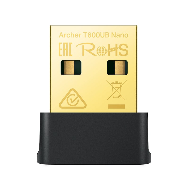 Adattatore TP-LINK Archer T600UB Nano, Velocità di trasferimento 600 Mbit/s, Sistema operativo compatibile con Windows 11 / 10, Dispositivi compatibili PC o laptop USB 2.0