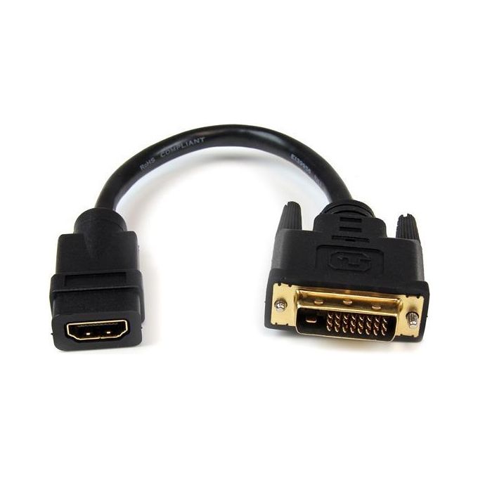 Adattatore video Hdmi a Dvi D Black HDDVIFM8IN