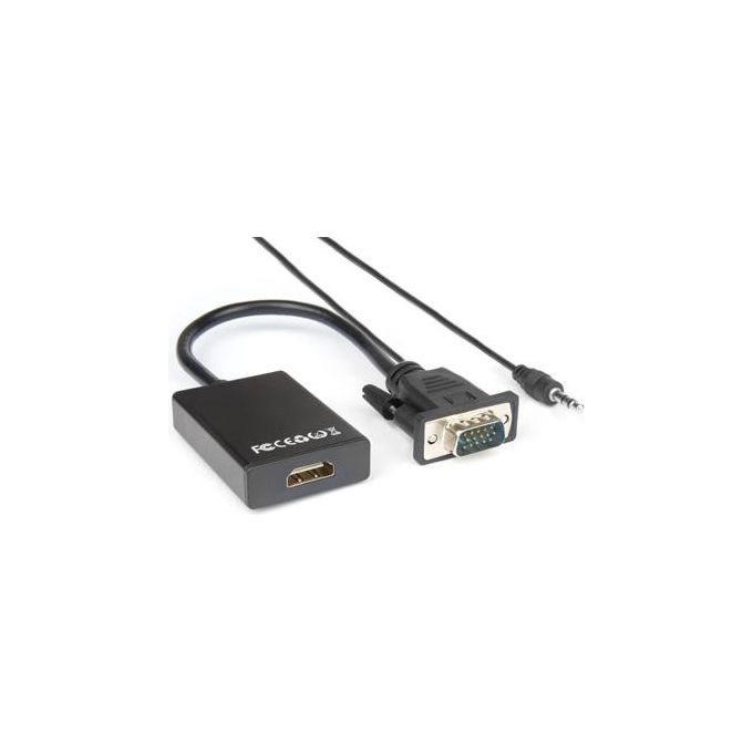 Adattatore video Vga a Hdmi con Audio Black XVAVGA HDMA
