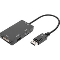 Adattatore/convertitore 3 in 1 DisplayPort > DisplayPort + HDMI + DVI + VGA Adattatore/convertitore 3 in 1 DisplayPort > DisplayPort + HDMI + DVI + VGA