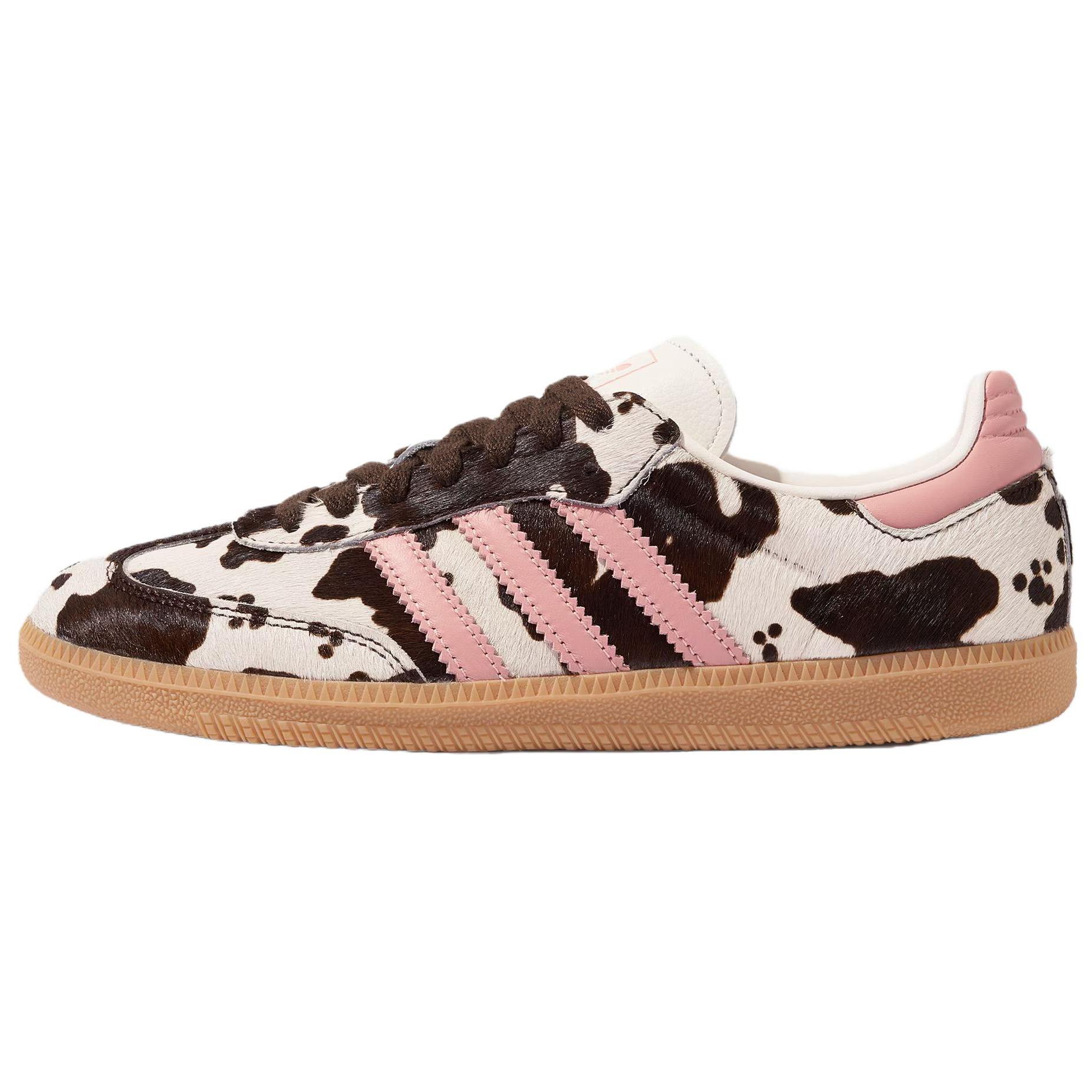 adidas Samba OG Stampa Mucca Bianco Rosa Sneakers da Donna Nero Gomma Chiara KK2239 45⅓ black