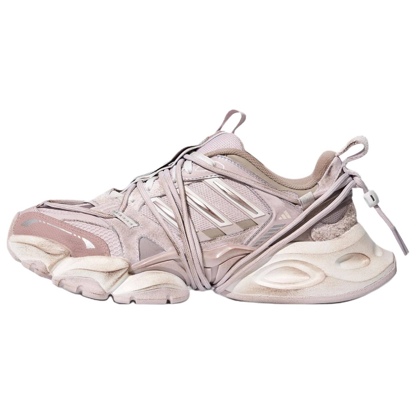 adidas XLG Runner Deluxe 2.0 Grigio Metallico Bianco Cristallo Sneakers Unisex Argento Metallico KZ7203 42⅔ white