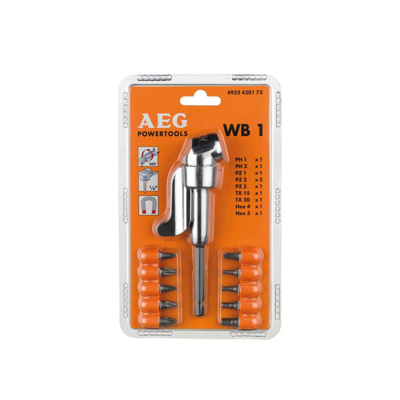 Aeg - Cuscinetto Angolare Wb1 E 10 Punte Per Cacciavite 4932430173 Aeg - Cuscinetto Angolare Wb1 E 10 Punte Per Cacciavite 4932430173