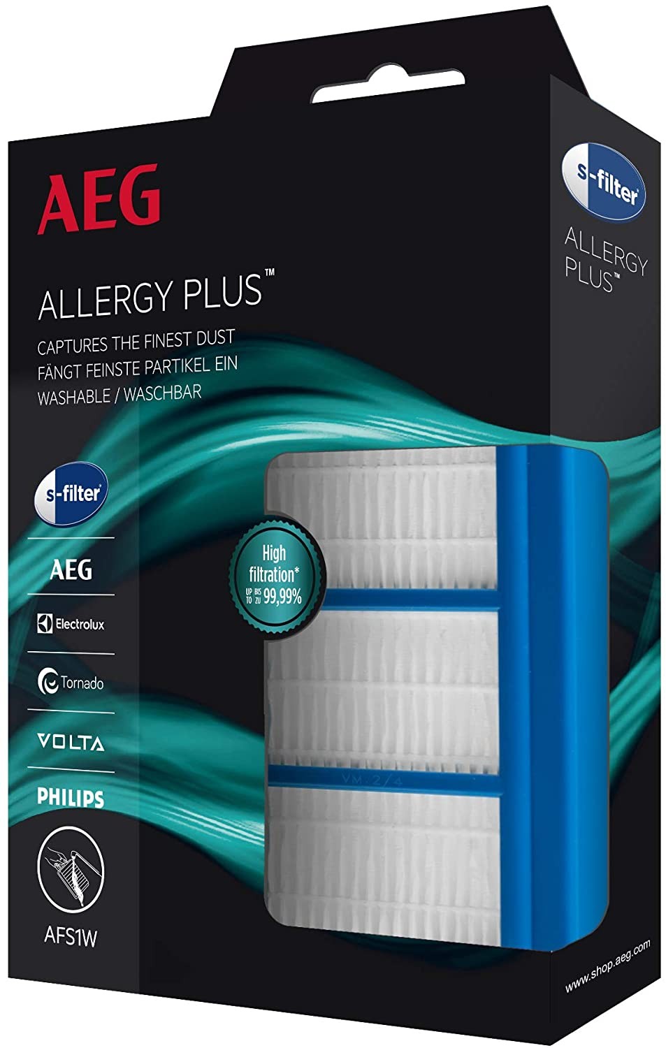 Aeg - Filtro Lavabile Allergie Plus Afs1w Originale - Aspirapolvere 43675507319599019205