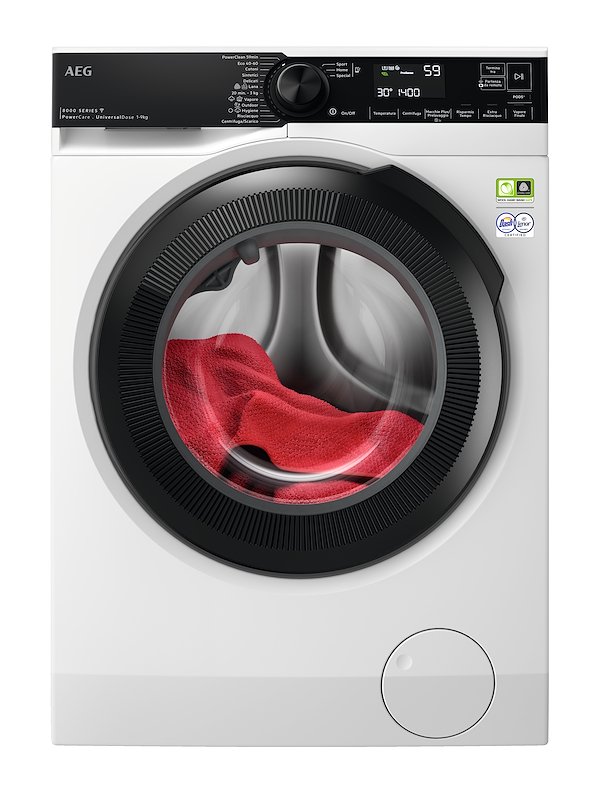 Aeg - Lavatrice Lr8h94gby 9 Kg Classe A-bianco/oblò Nero