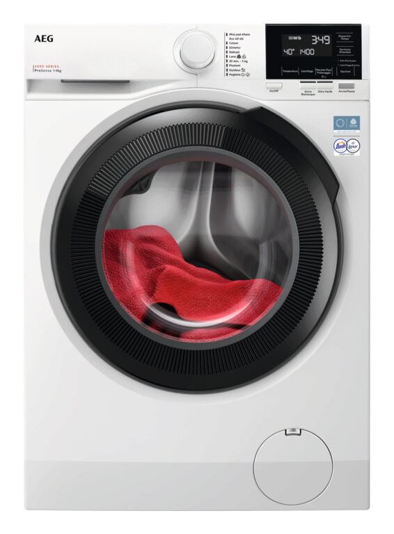 AEG LR6FG94 LAVATRICE, Caricamento frontale, 9 kg, 10 programmi, Profondità 63,6 cm, Giri 1400 rpm, BIANCO, livello rumorosità centrifuga 76 dB(A), Classe A