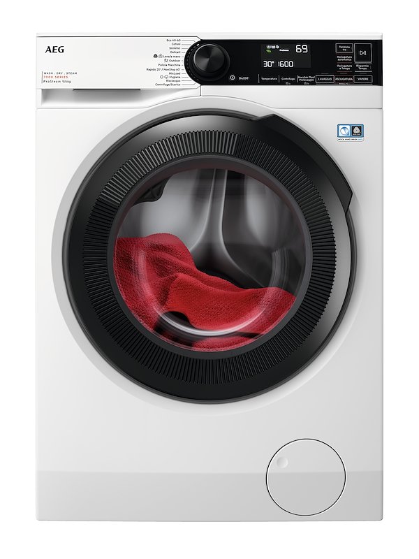 AEG LWR7D966OB LAVASCIUGA, Caricamento frontale, capacità lavaggio 9 kg, asciugatura 6 13 programmi, Profondità 63,1 cm, Giri 1551 rpm, BIANCO, Classe D