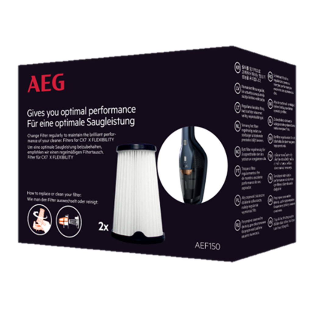 Aeg - Pacchetto Di 2 Filtri Aef150 Originali - Aspirapolvere 43562767319599030828