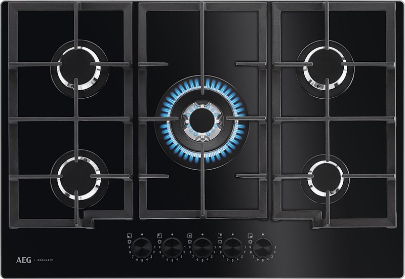 Aeg Piano cottura gas Hkb75451nb nero