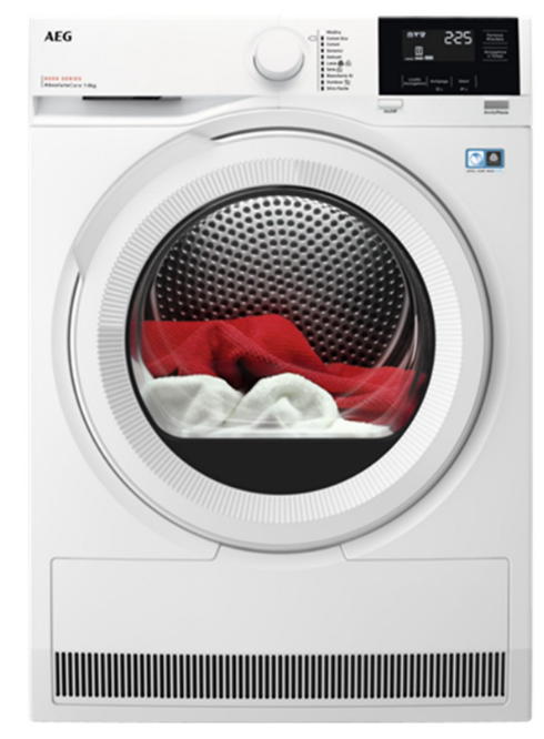 Aeg Series 8000 Tr8gk82w. Posizionamento Dell'apparecchio: Libera Installazione, Tipo Di Carica: Caricamento Frontale, Sistema Di Asciugatura: Pompa Di Calore. Capacità Cestello: 8 Kg, Condensation...