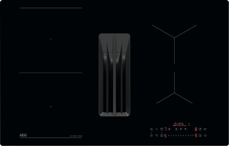 AEG TT84CB00CB PIANO COTTURA A INDUZIONE, 4 zone di cottura, dimensioni: L 80 cm, P 51 piano in Vetroceramica, Nero