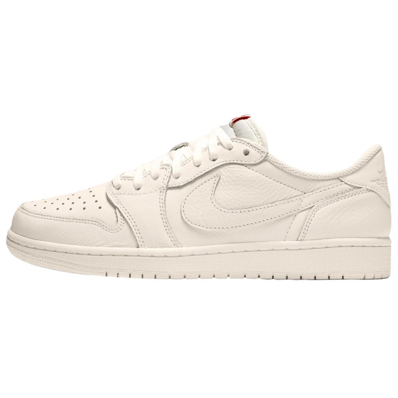Air Jordan 1 Retro Low OG Sail Sneakers da Uomo Sail Crema-University Red HQ6998-100 48.5 white