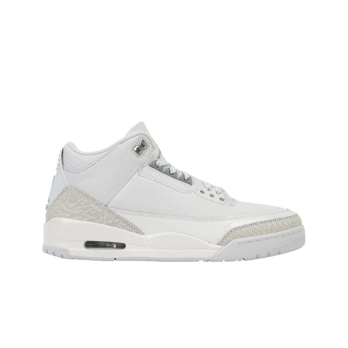 Air Jordan 3 Retro Pure Money 2025 Scarpe da Ginnastica da Uomo Bianco Argento Metallizzato CT8532-111 47.5 white