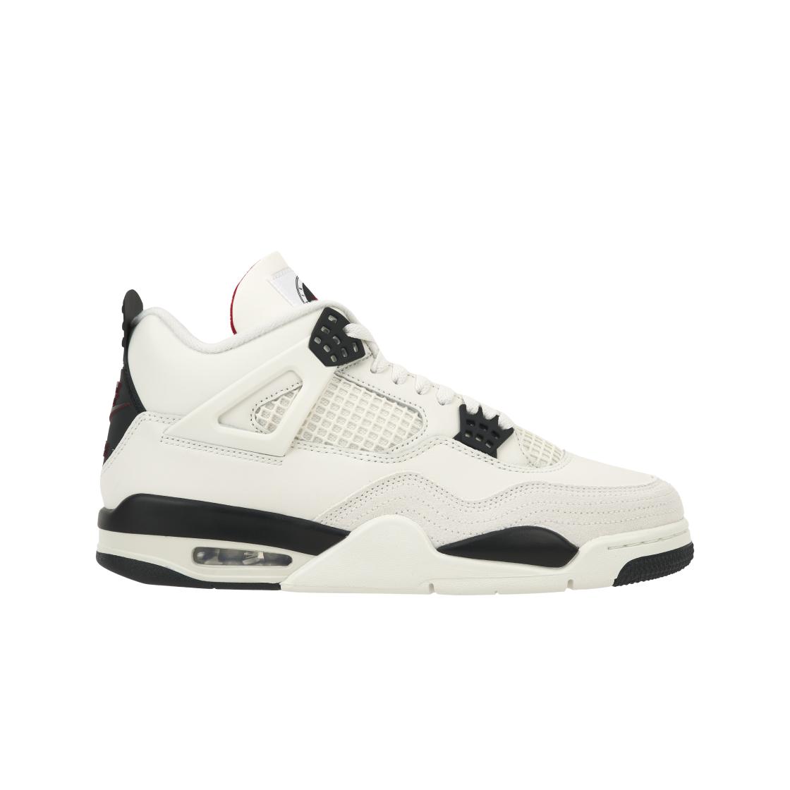 Air Jordan 4 Retro Flight Club Scarpe da Ginnastica da Uomo Bianco Vela Nero IM4002-100 38 white