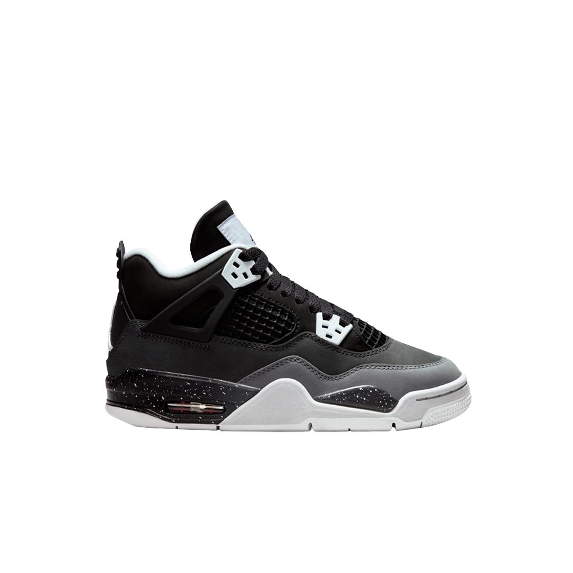Air Jordan 4 Retro GS Fear 2024 Scarpe da Ginnastica per Bambini Nero Bianco Antracite FQ8213-002 39 black
