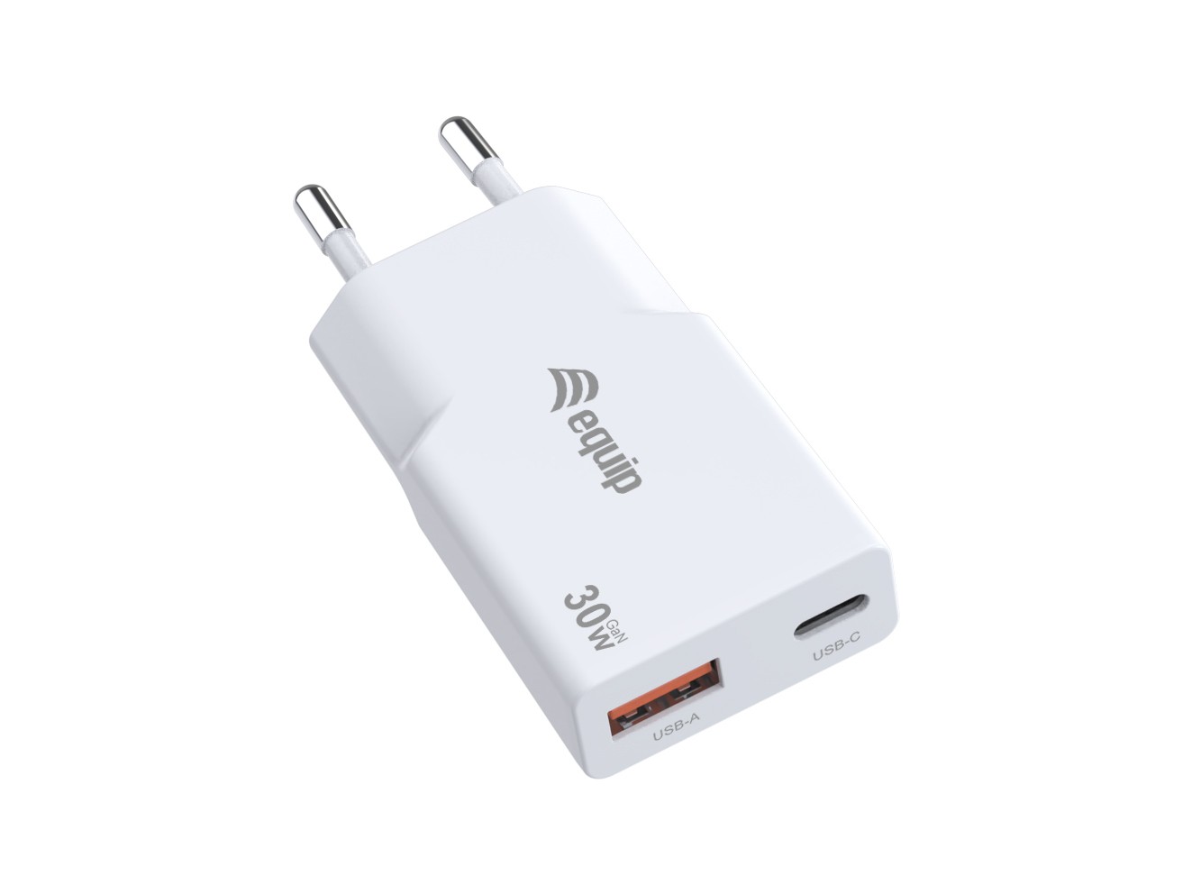 Alimentatore 30W Gan 2 Porte Slim W 1*Usb C+1*Usb A Qc+Pd3.0