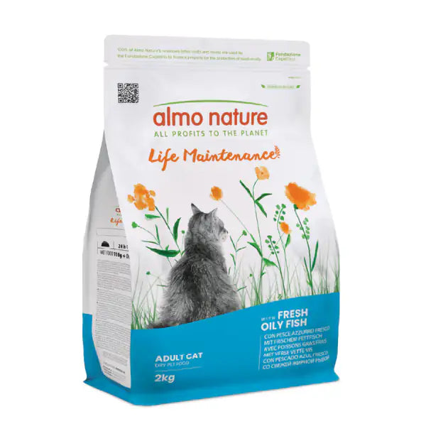 Almo Cat Man Pesce Azzurro Alimento Secco per Gatti con Pesce Fresco 2 kg